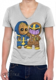 T-Shirt homme Col V Groot x Thanos
