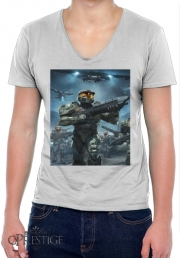 T-Shirt homme Col V Halo War Game