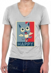 T-Shirt homme Col V Happy propaganda