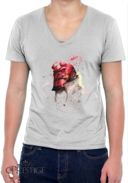 T-Shirt homme Col V Hellboy Watercolor Art