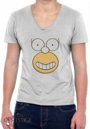T-Shirt homme Col V Homer Face