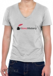 T-Shirt homme Col V I love History