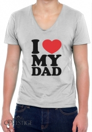 T-Shirt homme Col V I love my DAD