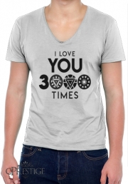 T-Shirt homme Col V I Love You 3000 Iron Man Tribute