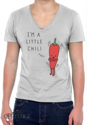 T-Shirt homme Col V Im a little chili - Piment