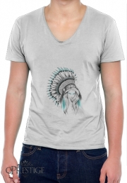 T-Shirt homme Col V Indian Headdress