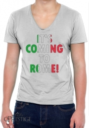 T-Shirt homme Col V Its coming to Rome