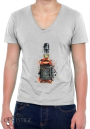 T-Shirt homme Col V Jack Daniels Fan Design