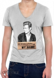 T-Shirt homme Col V James Dean Perfection is my name