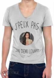 T-Shirt homme Col V Je peux pas jai Demi Lovato