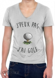 T-Shirt homme Col V Je peux pas j'ai golf