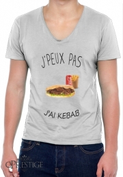 T-Shirt homme Col V Je peux pas j'ai kebab