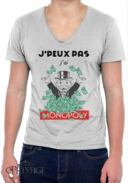 T-Shirt homme Col V Je peux pas jai monopoly