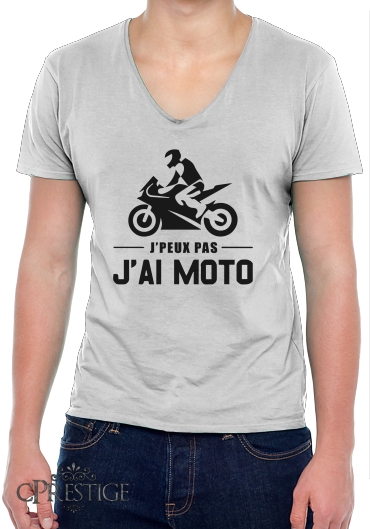 T-Shirt homme Col V J'peux pas j'ai moto