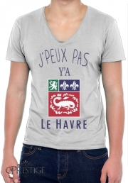T-Shirt homme Col V Je peux pas ya le Havre