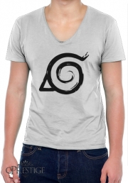 T-Shirt homme Col V Konoha Symbol Grunge art