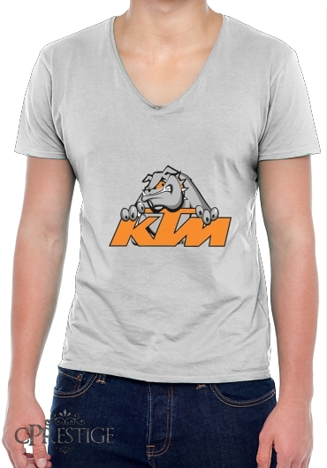 T-Shirt homme Col V KTM Racing Orange And Black