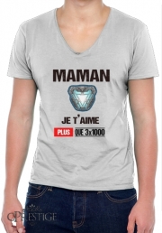 T-Shirt homme Col V Maman je t'aime plus que 3x1000