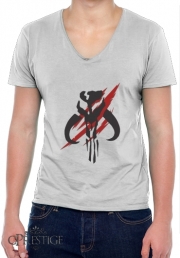 T-Shirt homme Col V Mandalorian symbol