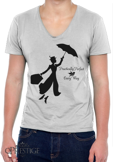 T-Shirt homme Col V Mary Poppins Perfect in every way