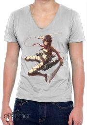 T-Shirt homme Col V Mikasa Titan