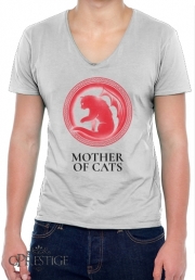 T-Shirt homme Col V Mother of cats