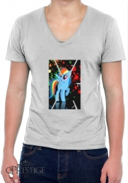 T-Shirt homme Col V My little pony Rainbow Dash