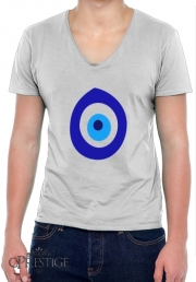 T-Shirt homme Col V nazar boncuk eyes