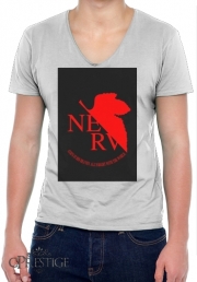 T-Shirt homme Col V Nerv Neon Genesis Evangelion