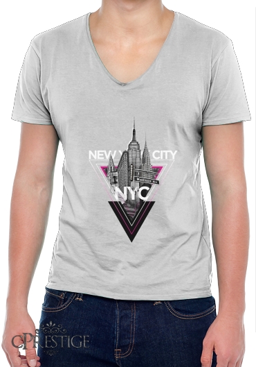 T-Shirt homme Col V NYC V [pink]