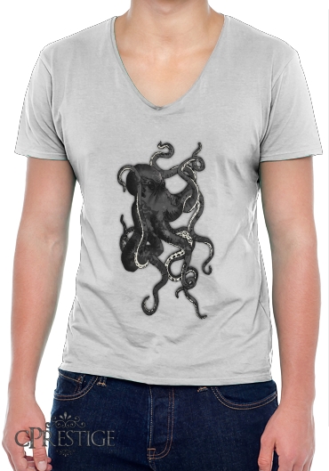 T-Shirt homme Col V Octopus