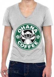 T-Shirt homme Col V Ohana Coffee