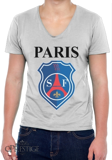 T-Shirt homme Col V Paris x Stade Francais