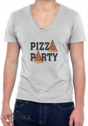 T-Shirt homme Col V Pizza Party