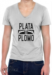 T-Shirt homme Col V Plata O Plomo Narcos Pablo Escobar