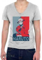 T-Shirt homme Col V Propaganda Naruto Frog