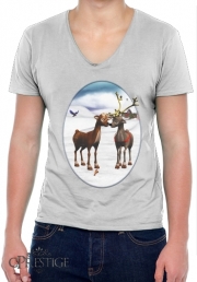 T-Shirt homme Col V Reindeers Love