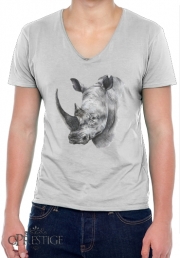 T-Shirt homme Col V Rhino Shield Art