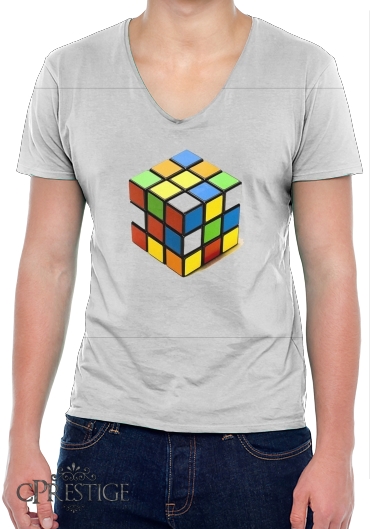 T-Shirt homme Col V Rubiks Cube