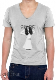 T-Shirt homme Col V Selena Gomez Sexy