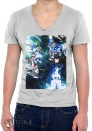 T-Shirt homme Col V Setsuna Exia And Gundam