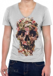 T-Shirt homme Col V Skull Jungle