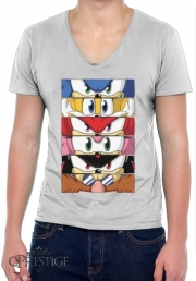 T-Shirt homme Col V Sonic eyes