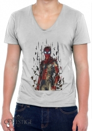 T-Shirt homme Col V Spiderman Poly