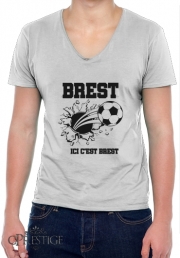 T-Shirt homme Col V Stade Brestois Football Domicile