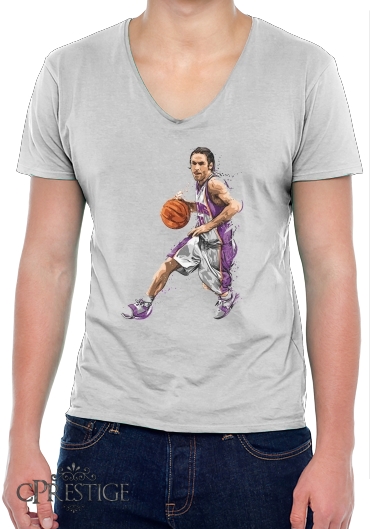 T-Shirt homme Col V Steve Nash Basketball