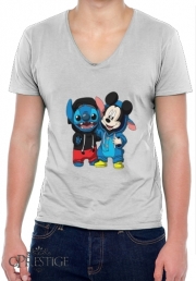 T-Shirt homme Col V Stitch x The mouse