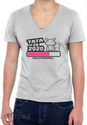 T-Shirt homme Col V Tata 2020 Cadeau Annonce naissance