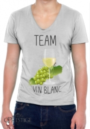 T-Shirt homme Col V Team Vin Blanc