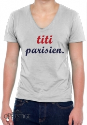 T-Shirt homme Col V titi parisien
